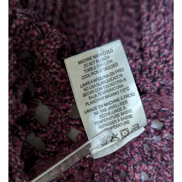 Simply Noelle Chenille shrug Sz L Knitted + crochet Bust to 50"CB 26"Gently used - Picture 3 of 9